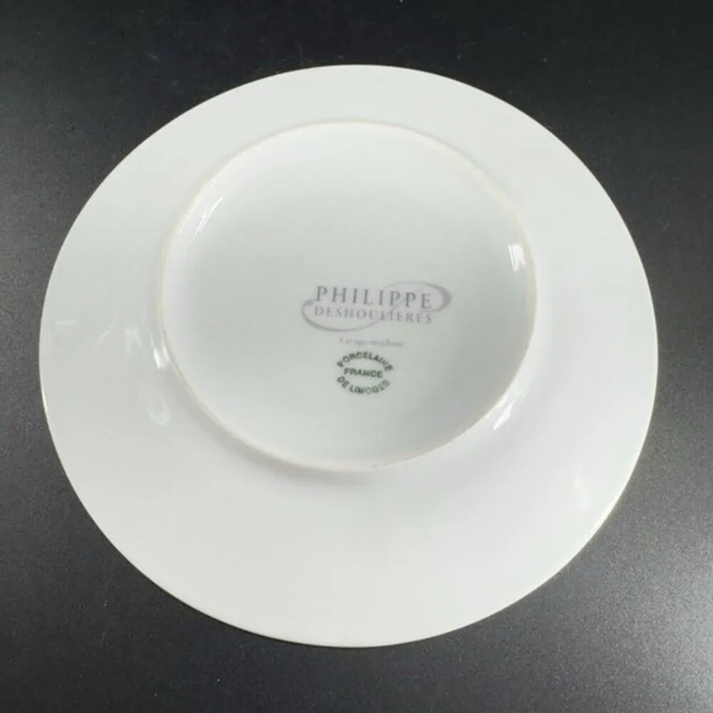 Limoges Phillipe Deshoulieres‎ Round Porcelain Dish Plate Different Design Set 2